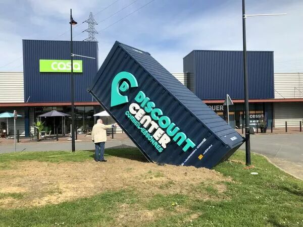 Rénovation des façades du centre commercial Discount Center de Corbeil Essonnes